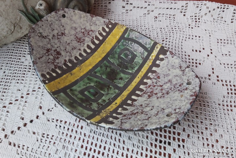 Retro Veb Haldensleben kerámia  kínáló tányér  falidísz Gyűjtői darab, nosztalgia