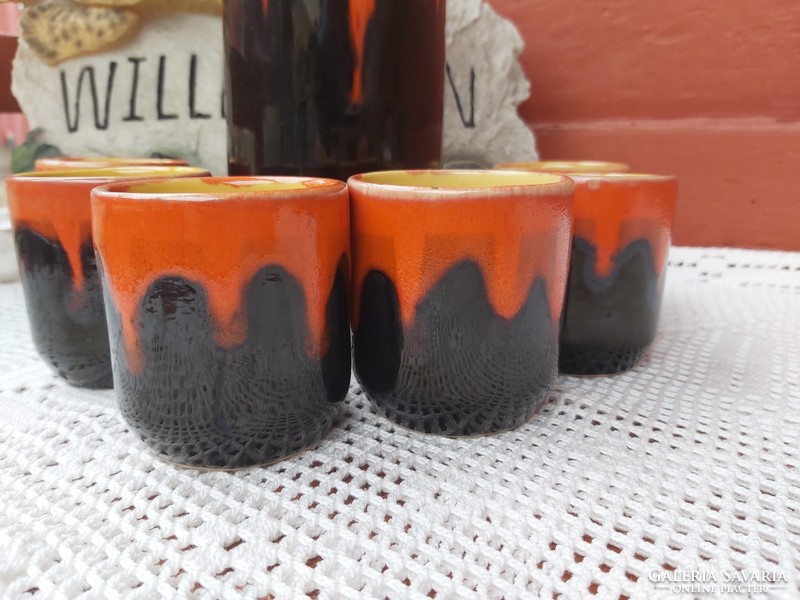 Beautiful pond wine set glasses cups collectible pieces, nostalgia,