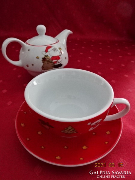 Német porcelán, egy személyes karácsonyi teáskészlet, négy darabos. Vanneki!