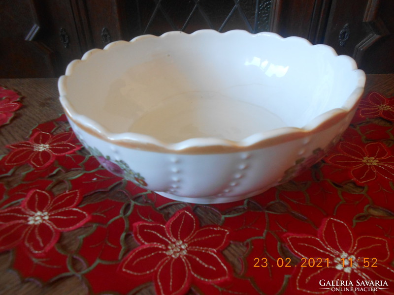 Antique rfk porcelain beaded rose bowl