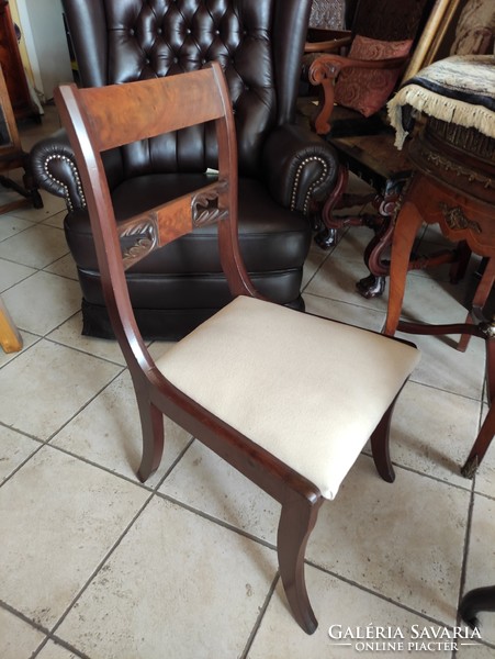 Mahagóni angol szék /Új kárpittal/
