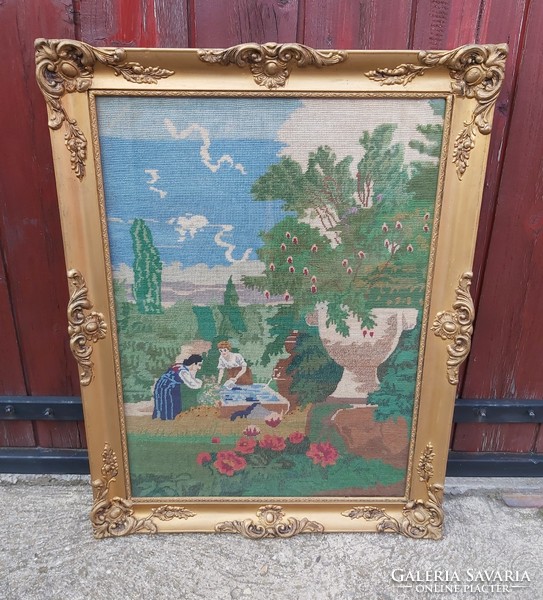 Blondel frame beautiful large tapestry tapestry floral scene landscape collector beauty