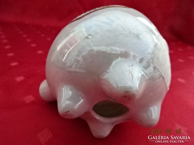 Luster glazed porcelain lucky pig with the inscription Las Vegas - Nevada. He has!