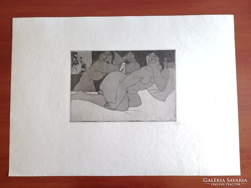 Amerigo tot: female nudes, lithograph 1980