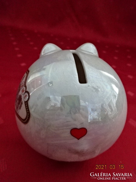 Luster glazed porcelain lucky pig with the inscription Las Vegas - Nevada. He has!