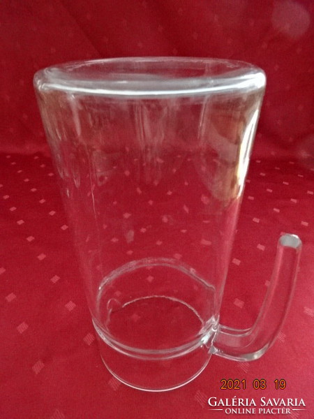 Thick glass jug, minimum 1.2 liters, height 21 cm, diameter 9.5 cm. He has! Jókai.