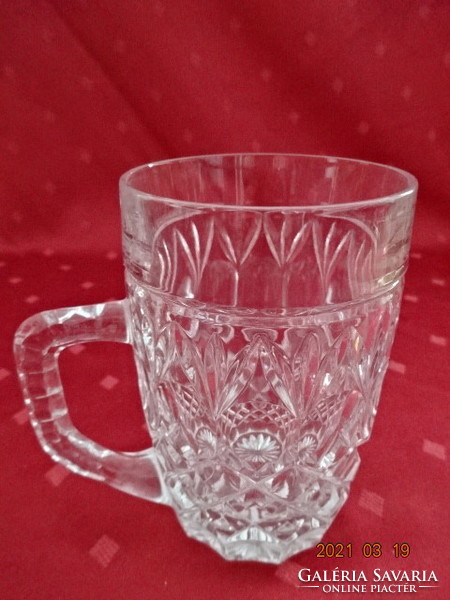Small jug with lead crystal, height 12 cm. He has!
