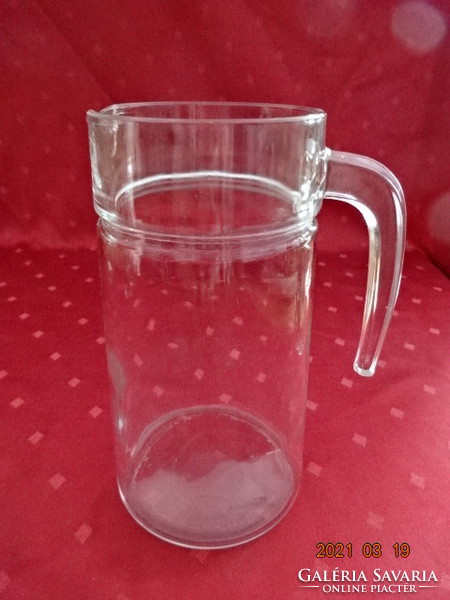 Thick glass jug, minimum 1.2 liters, height 21 cm, diameter 9.5 cm. He has! Jókai.