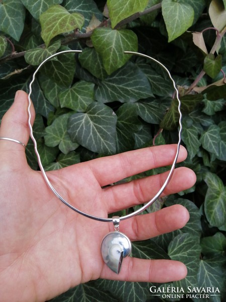 Silver necklace, rose quartz necklace