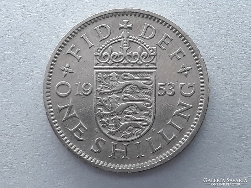 Egyesült Királyság Anglia 1 Shilling 1953 - Angol Brit 1 shilling 1953 külföldi pénz, érme