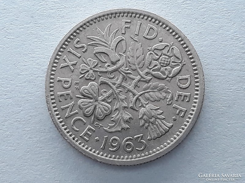 Egyesült Királyság Anglia 6 Pence, Penny 1963 - Angol Brit 6 pence, penny 1963 külföldi pénz, érme
