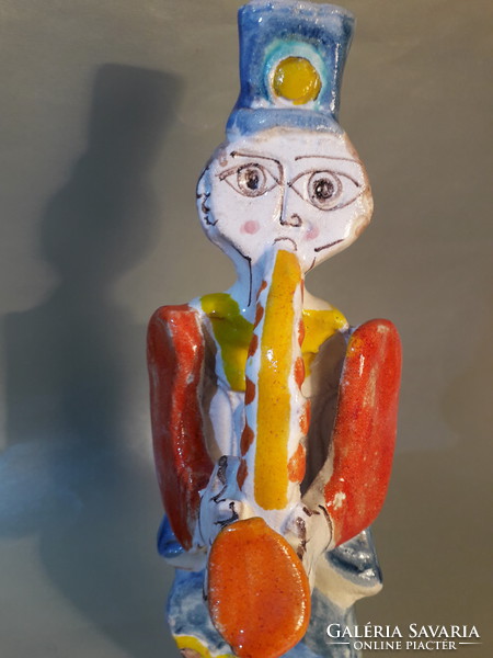 DESIMONE extrém ritka  kézzel festett kerámia szobor  Art Pottery Italy 1950-es 60-as évek
