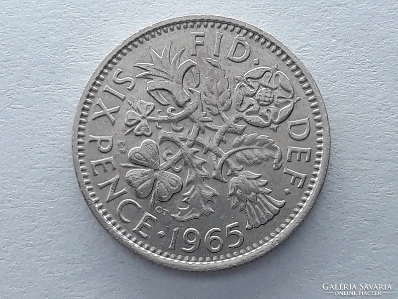 Egyesült Királyság Anglia 6 Pence, Penny 1965 - Angol Brit 6 pence, penny 1965 külföldi pénz, érme