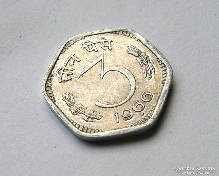 INDIA - 3 paisa  - 1966 - ALU - Verdejel: