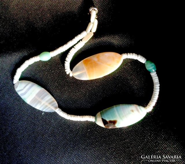Agate (painted) necklace