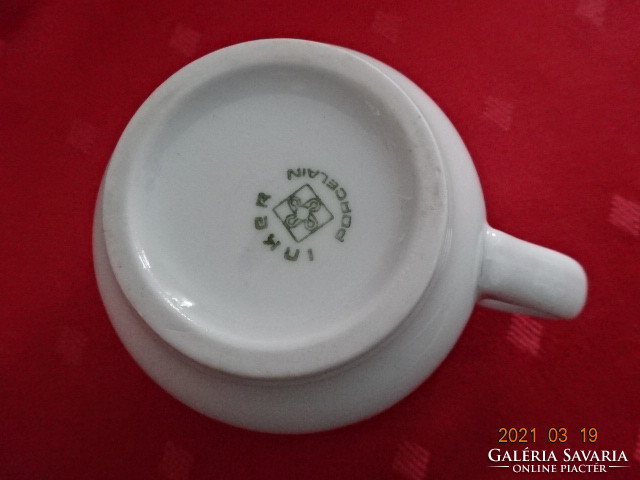 Inker szerb porcelán, vastag falú kávéscsésze, átmérője 8,5 cm. Pasco caffé. Vanneki!