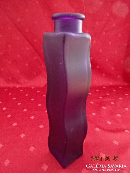 Purple, wavy glass vase, ikea product, height 21 cm. He has! Jókai.