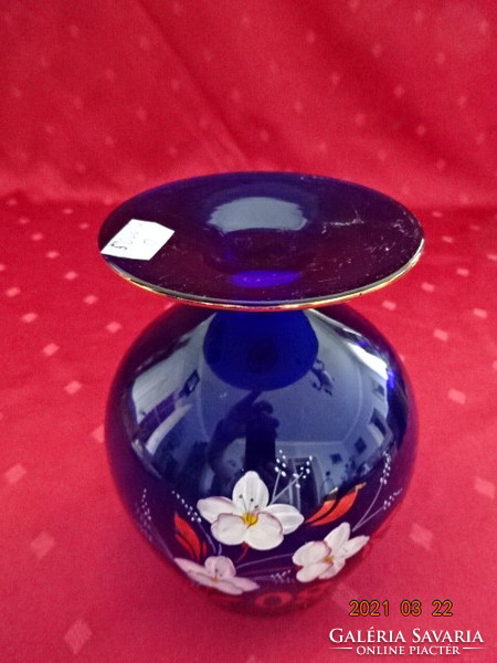 Kobalt kék üveg, Bohemia koktélos pohár, 80. női születésnapra. Vanneki!