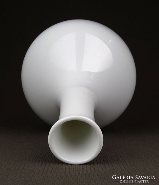 1D612 Hófehér Herendi porcelán váza 15.5 cm