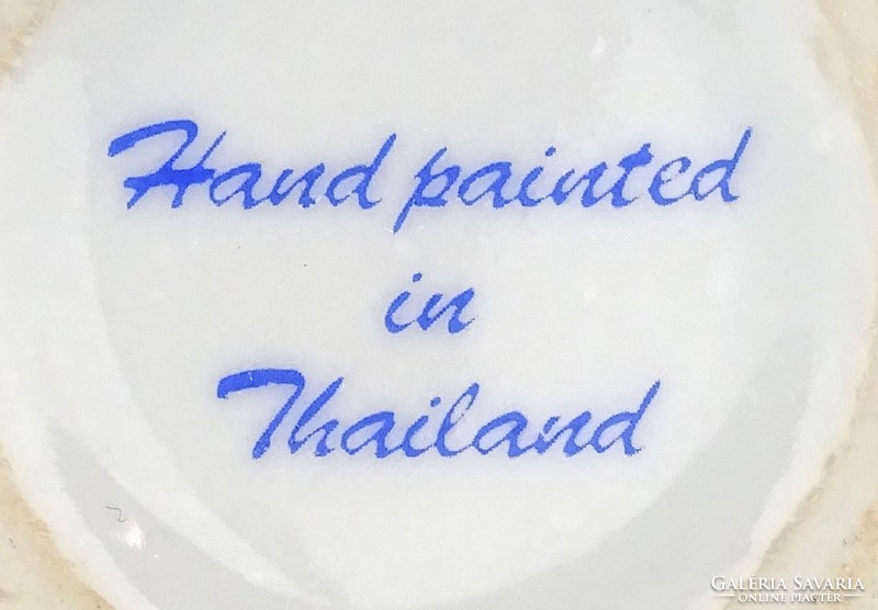1D569 Thaiföldi kézzel festett tök alakú porcelán ékszertartó bonbonier