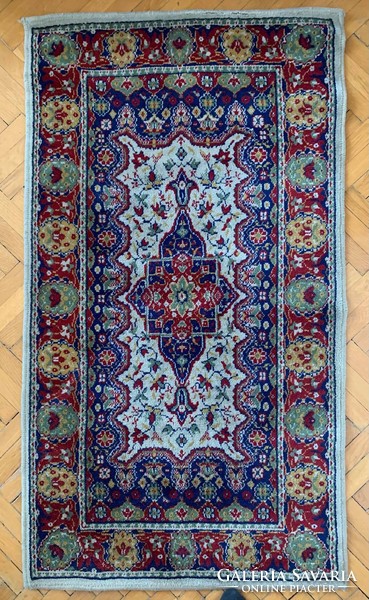 Kék tónusú régi kézi perzsa szőnyeg