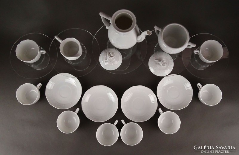 1D636 Hófehér mosogatógépben is mosható Herendi porcelán kávéskészlet
