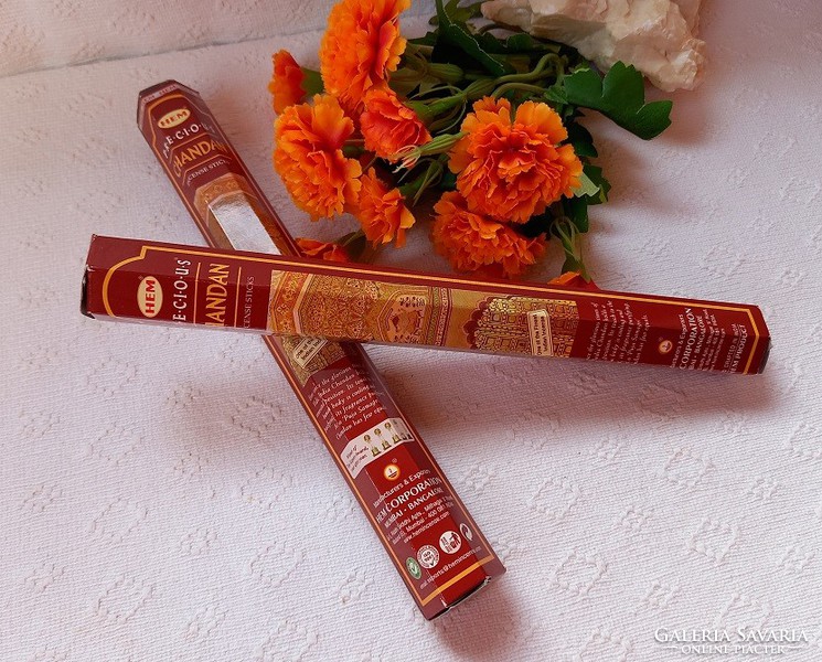 Quality precious chandan incense in a hex box, 20 strands - hem