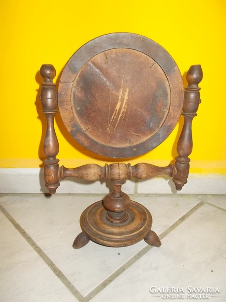 Old table wooden mirror