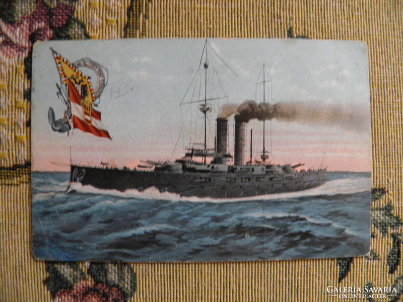 Sms ferenc ferdinand warship, military, world war i, postcard,