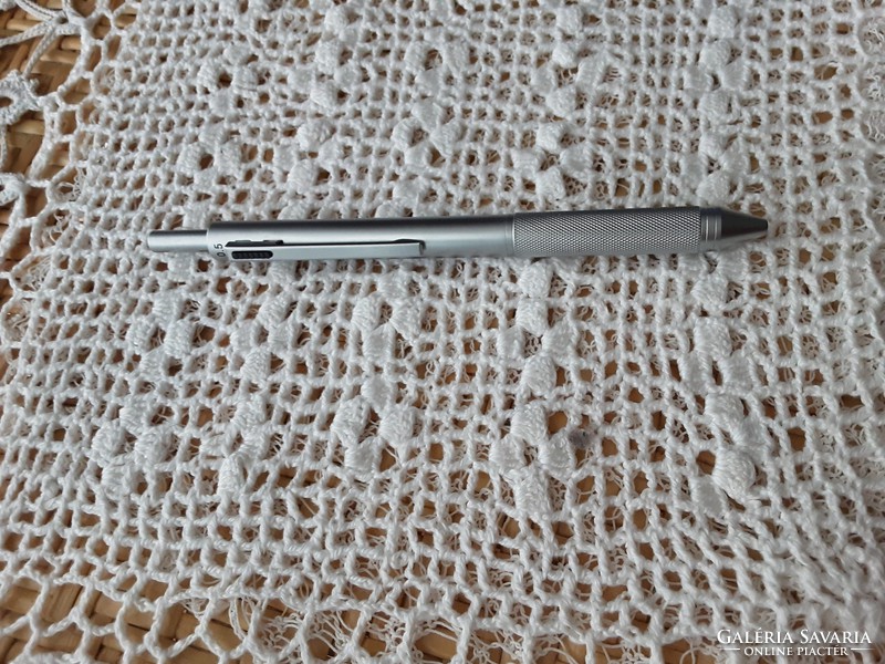 Golyóstoll 3in1, golyóstoll, ceruza 0.5 ös, ceruza és tinta eltávolító funkcióval, ezüst színben