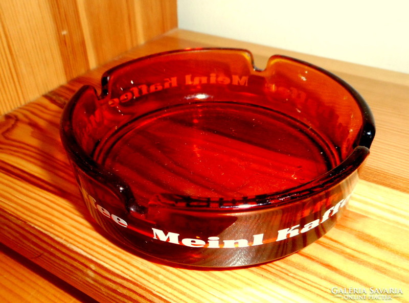 Old meinl glass ashtray (amber)