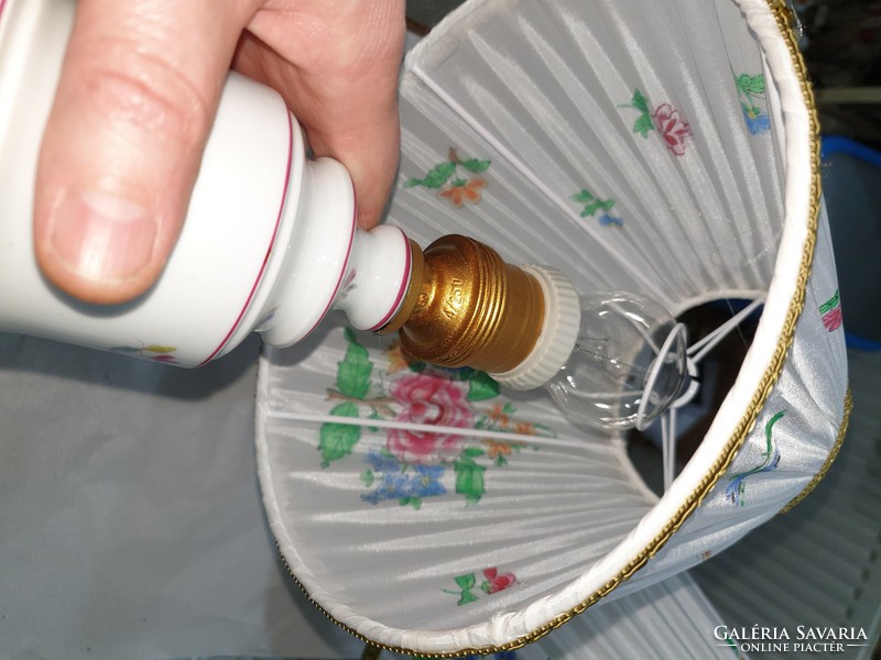 2db Ó-herendi porcelán lámpa 