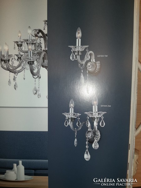 Crystal chandelier set: lamp and two wall lamps. Brand new