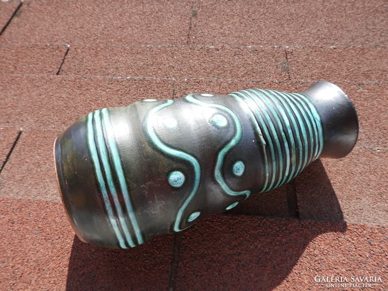 Retro applied art marked ceramic vase