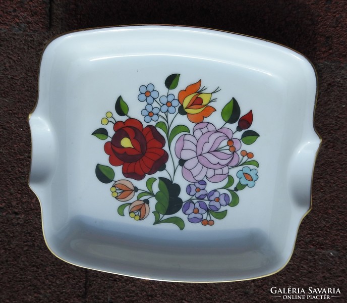 Kalocsa ashtray with Kalocsa pattern - hand painted