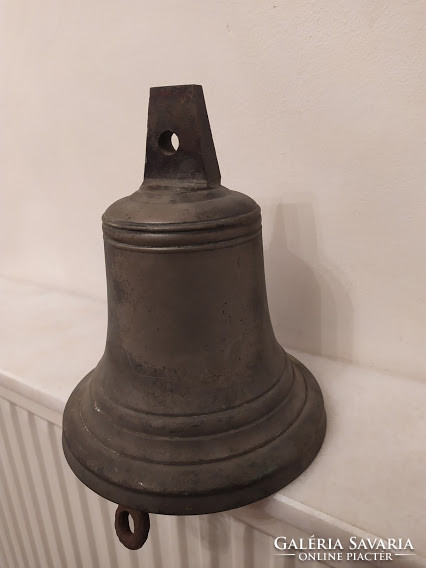 Antique large heavy bronze bell 6569