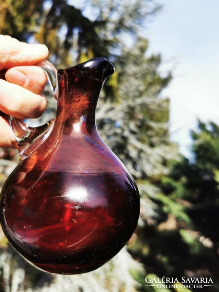 Blown, broken glass jug from Murano