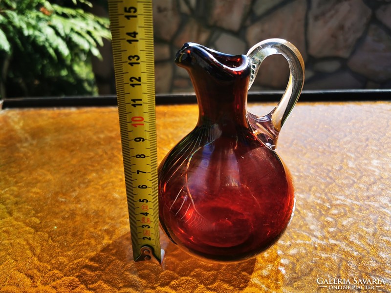 Blown, broken glass jug from Murano