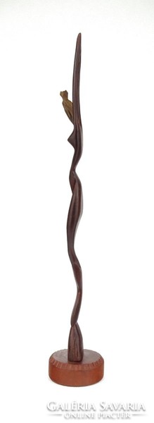 1D657 Afroamerikai női akt sellő fafaragás 31 cm CUBA