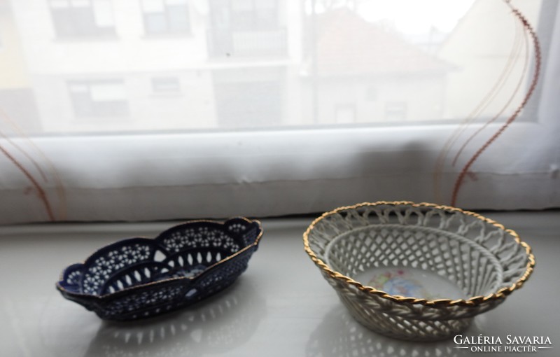 Cluj decorative bowl with openwork rim with basket weave pattern