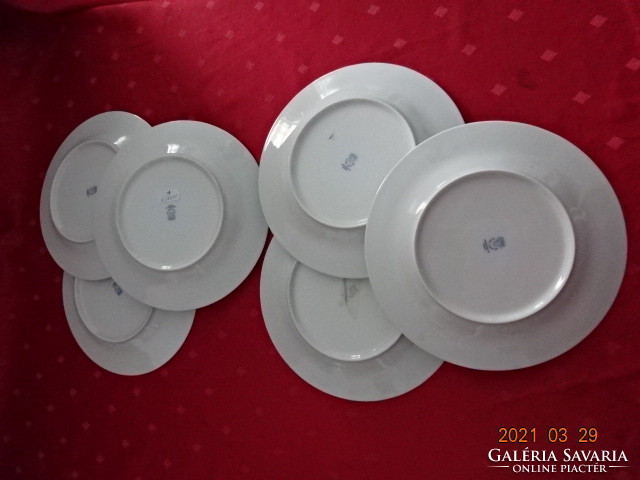 Great Plain porcelain six-piece small plate, diameter 20 cm, vaneki!