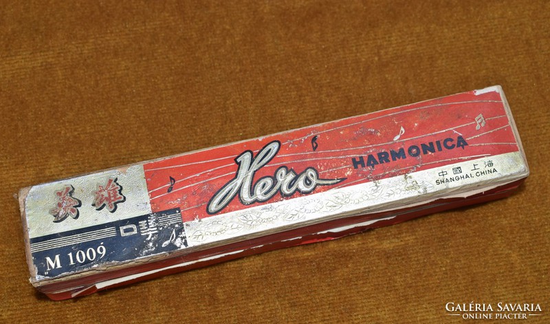 Hero Harmonica régi működőképes szájharmónika M 1009 Made in Shanghai