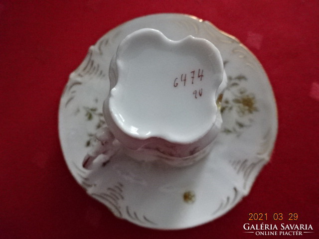 Czechoslovak porcelain, antique coffee set from the 1870s, six-piece coffee set, 14 pieces. He has!