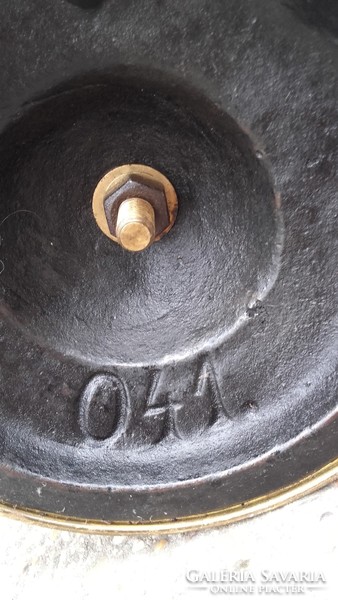 Bronz asztali gázlámpa gyertyatartóval 61cm,19sz.vége