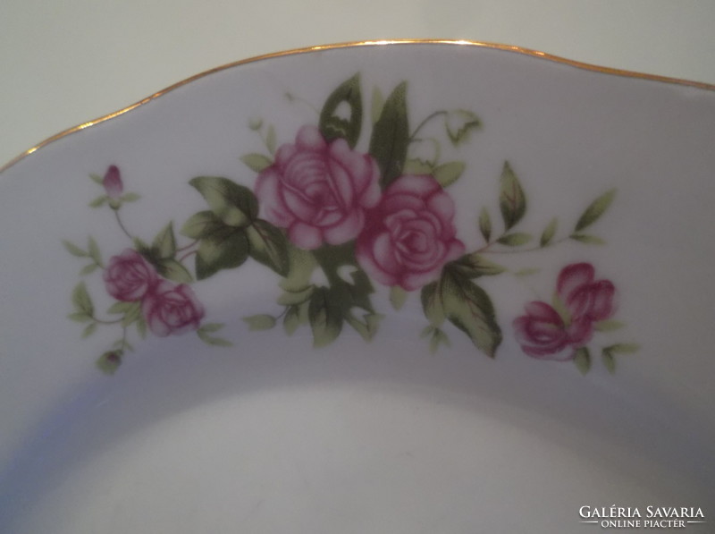 Plate - Chinese - marked - gilded - flat 22.5 cm - deep 22.5 cm - porcelain flawless