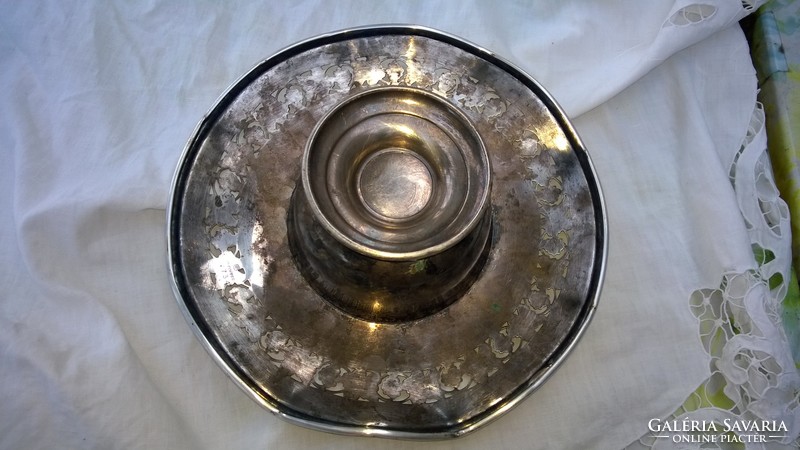 Rare, sophisticated silver-plated hospitality-table serving-centerpiece