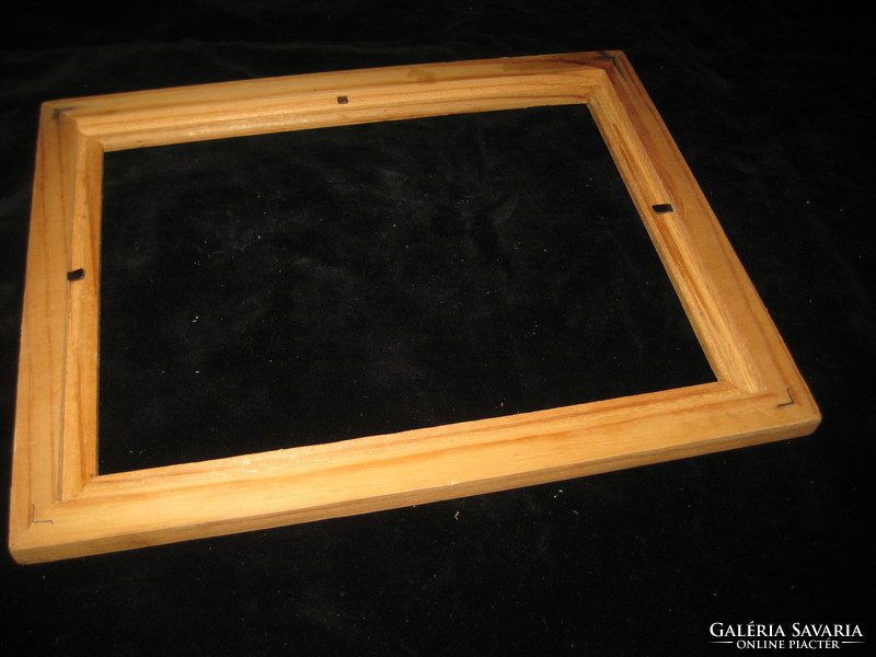 Old picture frame made of pine, rebate size 18 x 24 cm