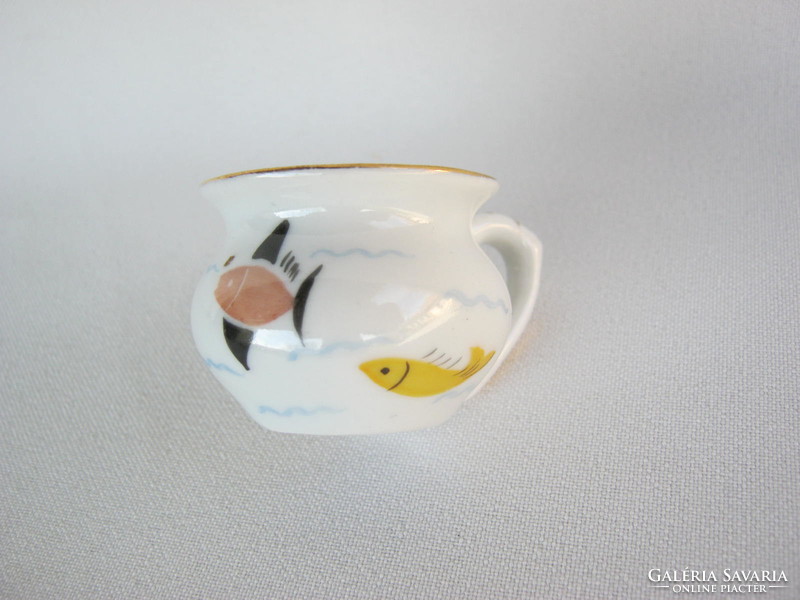 Balaton Remembrance Aquincum porcelain fish mini mug