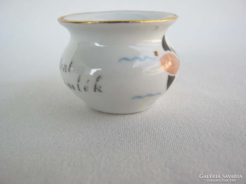 Balaton Remembrance Aquincum porcelain fish mini mug