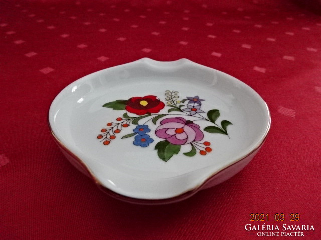 Kalocsa porcelain ashtray with hand-painted floral motif, diameter 9 cm. He has! Jókai.